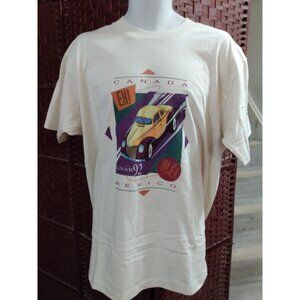Vintage 90s Hot Rod Car Show T shirt Single Stitch XL Canada Eh Mexico Ole